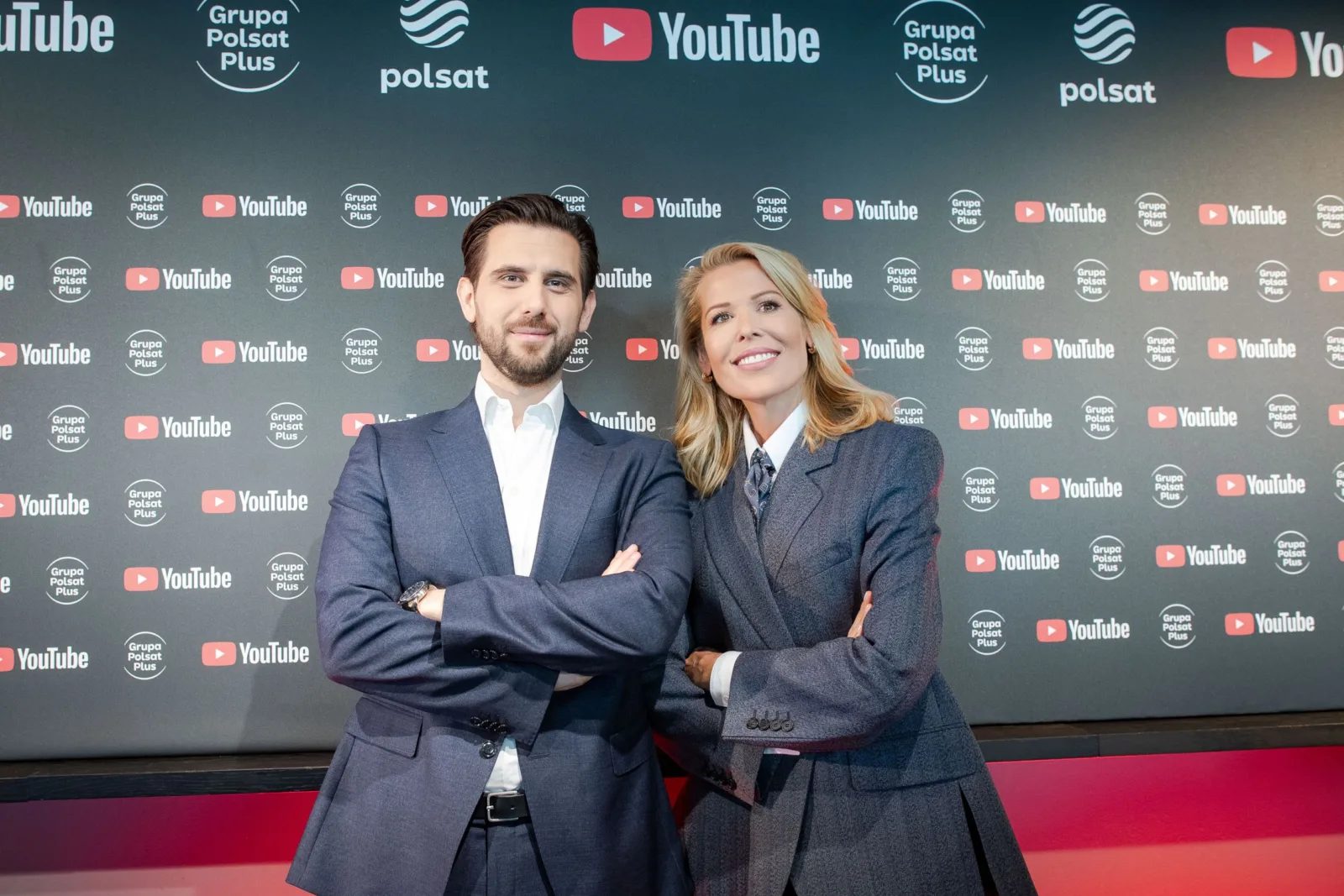 Dagmara Brzezińska, Country Director Google Polska oraz Piotr Żak, prezes zarządu Grupy Polsat Plus i Telewizji Polsat