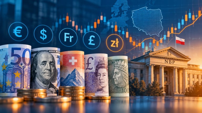 Währungen und Wechselkurse im Vergleich zur Nationalbank von Polen